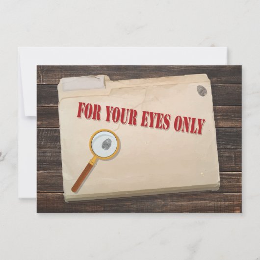 Secret Agent Spy Top Secret Birthday Party nodigt  Kaart (Achterkant)