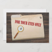 Secret Agent Spy Top Secret Birthday Party nodigt  Kaart (Achterkant)