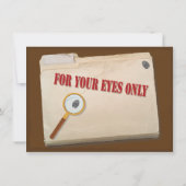 Secret Agent Spy Top Secret Birthday Party nodigt Kaart (Achterkant)