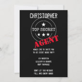 Secret Agent - TOP SECRET Party Kaart (Voorkant)