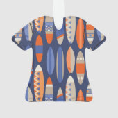 Secret Beach Hawaiian Surfboards Aloha Shirt - Bla Ornament (achterkant)