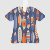 Secret Beach Hawaiian Surfboards Aloha Shirt - Bla Ornament (voorkant)
