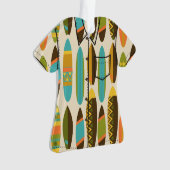 Secret Beach Hawaiian Surfboards Aloha Shirt-Cream Ornament (voorkant)