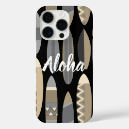 Secret Beach Hawaiian Surfboards - Black iPhone 16 Pro Hoesje