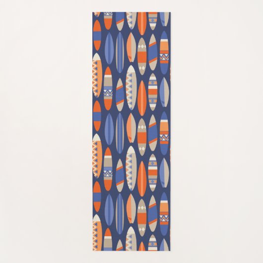 Secret Beach Hawaiian Surfboards - Blue and Orange Yogamat (Voorkant)