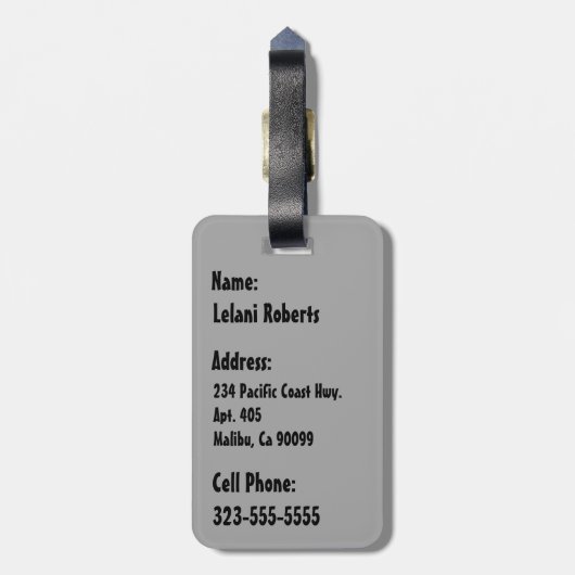 Secret Beach Hawaiian Surfboards - Neutral Bagagelabel (Achterkant verticaal)