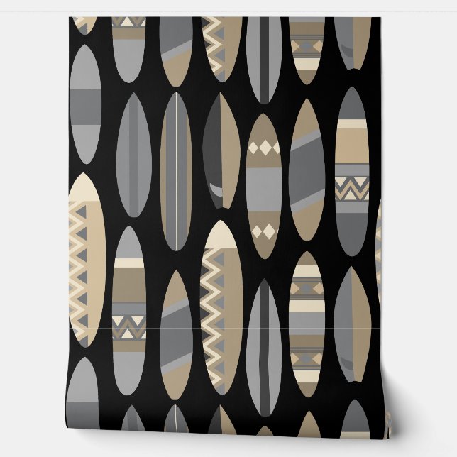 Secret Beach Hawaiian Surfboards - Neutrals Behang (Afrollen)