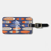 Secret Beach Hawaiian Surfboards - Orange Bagagelabel (Voorkant horizontaal)