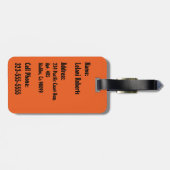 Secret Beach Hawaiian Surfboards - Orange Bagagelabel (Achterkant horizontaal)