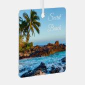 Secret Beach, Maui, Square Metal Ornament (Voorkant Rechts)