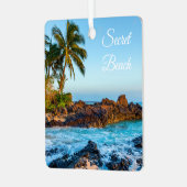 Secret Beach, Maui, Square Metal Ornament (Voorkant links)