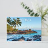 Secret Beach Maui, Tropisch Paradise, bruiloft RSV Bedankkaart (Staand voorkant)