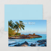 Secret Beach Maui, Tropisch Paradise, bruiloft RSV Bedankkaart (Voorkant / Achterkant)