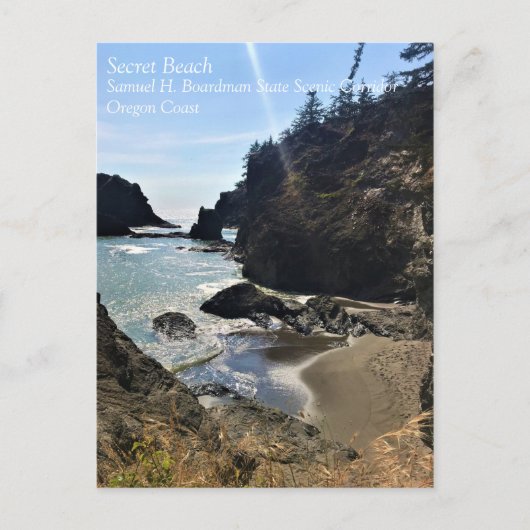 Secret Beach, Samuel H. Boardman, Oregon Briefkaart (Voorkant)