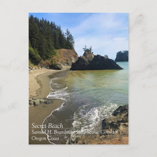Secret Beach, Samuel H. Boardman, Oregon Briefkaart (Voorkant)