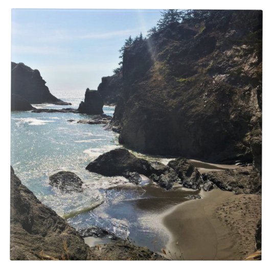 Secret Beach, Samuel H. Boardman, Oregon Tegeltje (Voorkant)