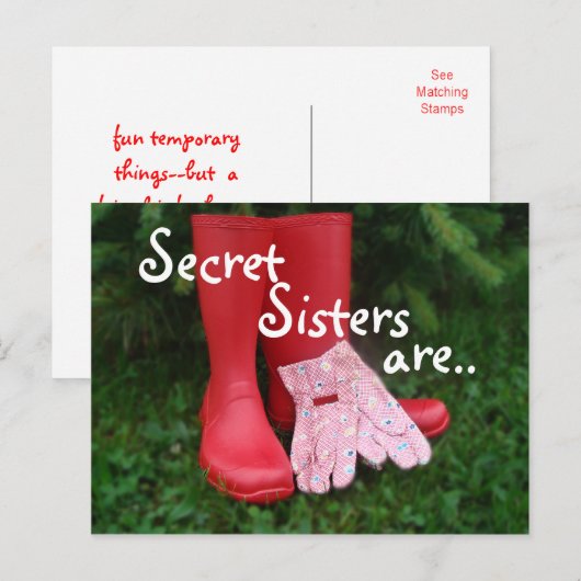 Secret Boots Briefkaart 2- aanpassen (Voorkant / Achterkant)