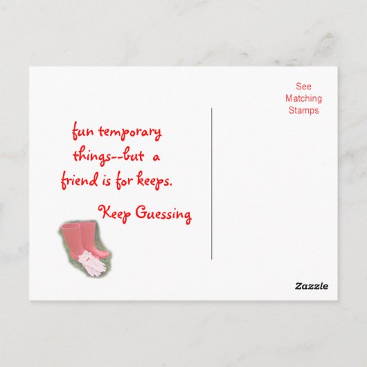 Secret Boots Briefkaart 2- aanpassen (Achterkant)