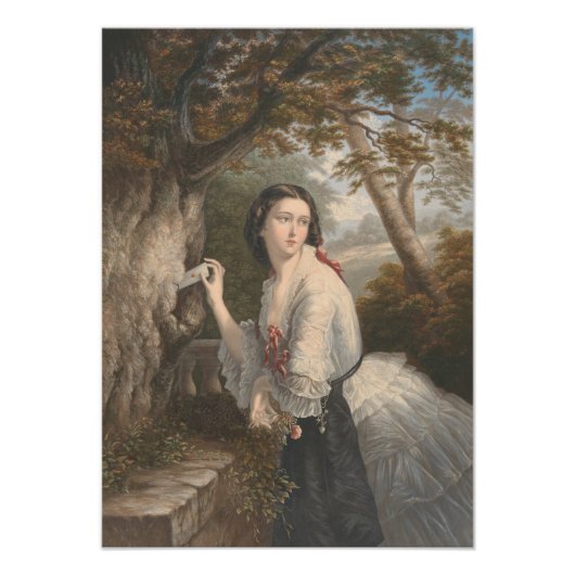 Secret Corresponde: Meisje Notitie bij Verboden Li Foto Afdruk (Voorkant)