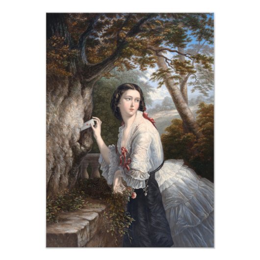 Secret Corresponde: Meisje Notitie bij Verboden Li Foto Afdruk (Voorkant)