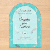 Secret d'Indochine luxury Chinoiserie pattern Acryl Uitnodigingen (Voorkant)