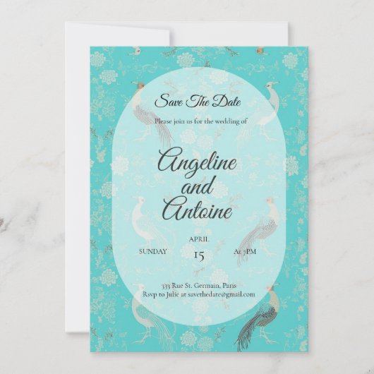 Secret d'Indochine luxury Chinoiserie pattern Kaart (Voorkant)