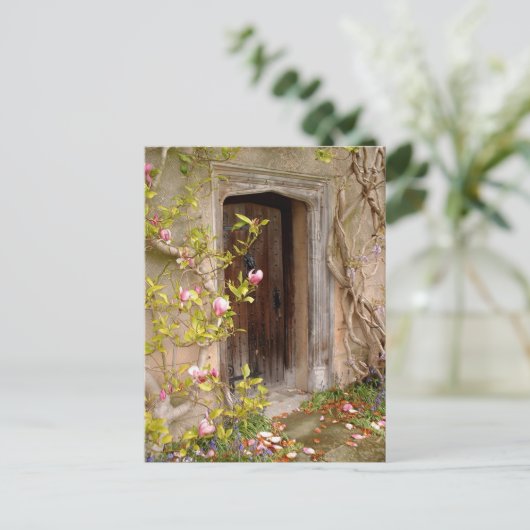 Secret Fairy Door magisch land / Bloemd Koninkrijk Briefkaart (Staand voorkant)