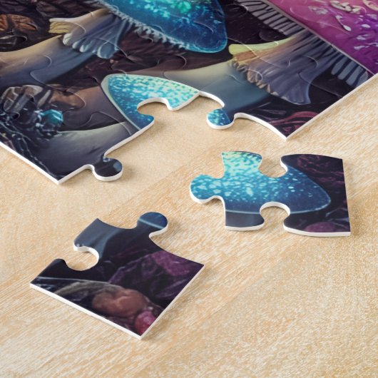 Secret Fairy Market Forest with Mushrooms & Tree Legpuzzel (Zijkant)