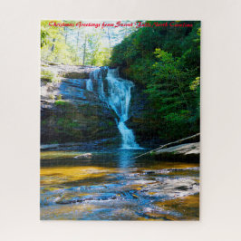 Secret Falls North Carolina.Kerstgroeten Legpuzzel