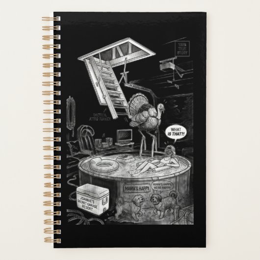 Secret Garage Resort Grappige Spiral Notebook plan Planner (Voorkant)