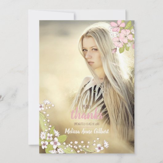Secret Garden Afstuderen Dank u foto Kaart (Voorkant)