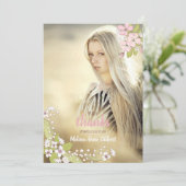 Secret Garden Afstuderen Dank u foto Kaart (Staand voorkant)