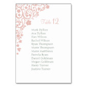 Secret Garden Blush Floral Seating Chart Wedding Kaart (Achterkant)