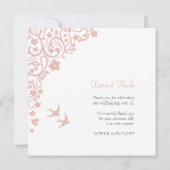 Secret Garden Blush Floral Square Foto bedankt (Achterkant)