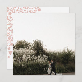 Secret Garden Blush Floral Square Foto bedankt