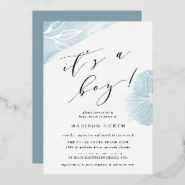 Secret Garden Botanisch Baby shower Folie Uitnodiging