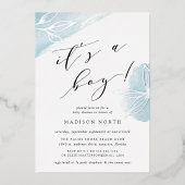 Secret Garden Botanisch Baby shower Folie Uitnodiging (Voorkant)