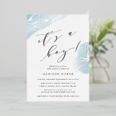 Secret Garden Botanisch Baby shower Folie Uitnodiging (Staand Voorkant)