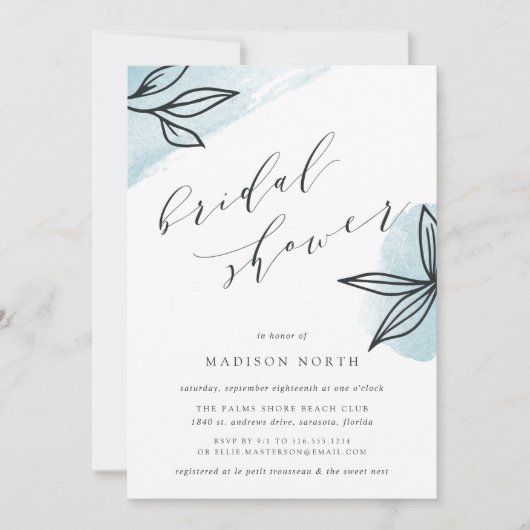 Secret Garden Bridal Shower Invitation Kaart (Voorkant)