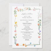 Secret Garden bruiloft ceremonie programma (Voorkant)