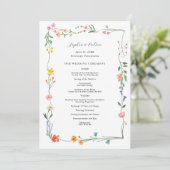 Secret Garden bruiloft ceremonie programma (Staand voorkant)