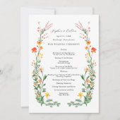 Secret Garden bruiloft ceremonie programma (Voorkant)