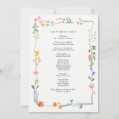 Secret Garden bruiloft ceremonie programma (Achterkant)