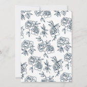 Secret Garden bruiloft uitnodiging | Marine (Achterkant)