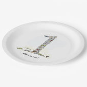 Secret Garden First Birthday Party Papieren Bordje (Gekanteld)