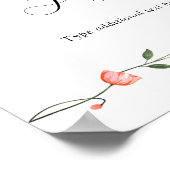 Secret Garden Floral Aangepaste tekst teken Poster (Hoek)