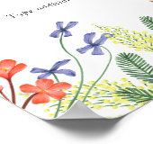 Secret Garden Floral Aangepaste tekst teken Poster (Hoek)