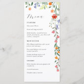 Secret Garden Floral Bruiloft Menu (Voorkant)