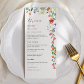Secret Garden Floral Bruiloft Menu