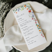 Secret Garden Floral Bruiloft Menu